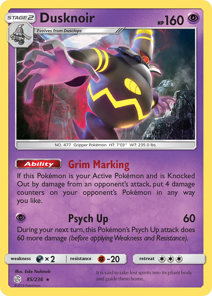 Dusknoir (85/236) (Prerelease Kit Exclusive) [Sun & Moon: Cosmic Eclipse] | Black Swamp Games