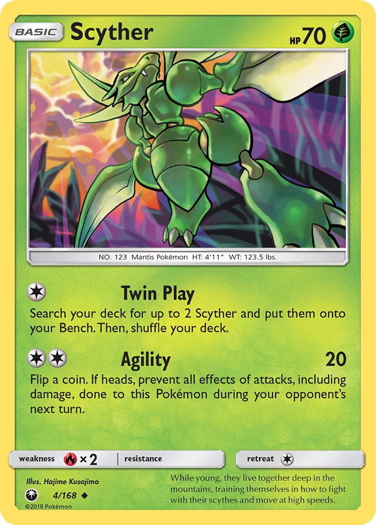 Scyther (4/168) [Sun & Moon: Celestial Storm] | Black Swamp Games