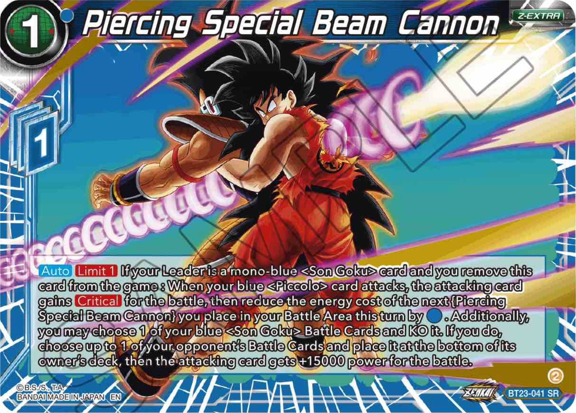 Piercing Special Beam Cannon (BT23-041) [Perfect Combination] | Black Swamp Games