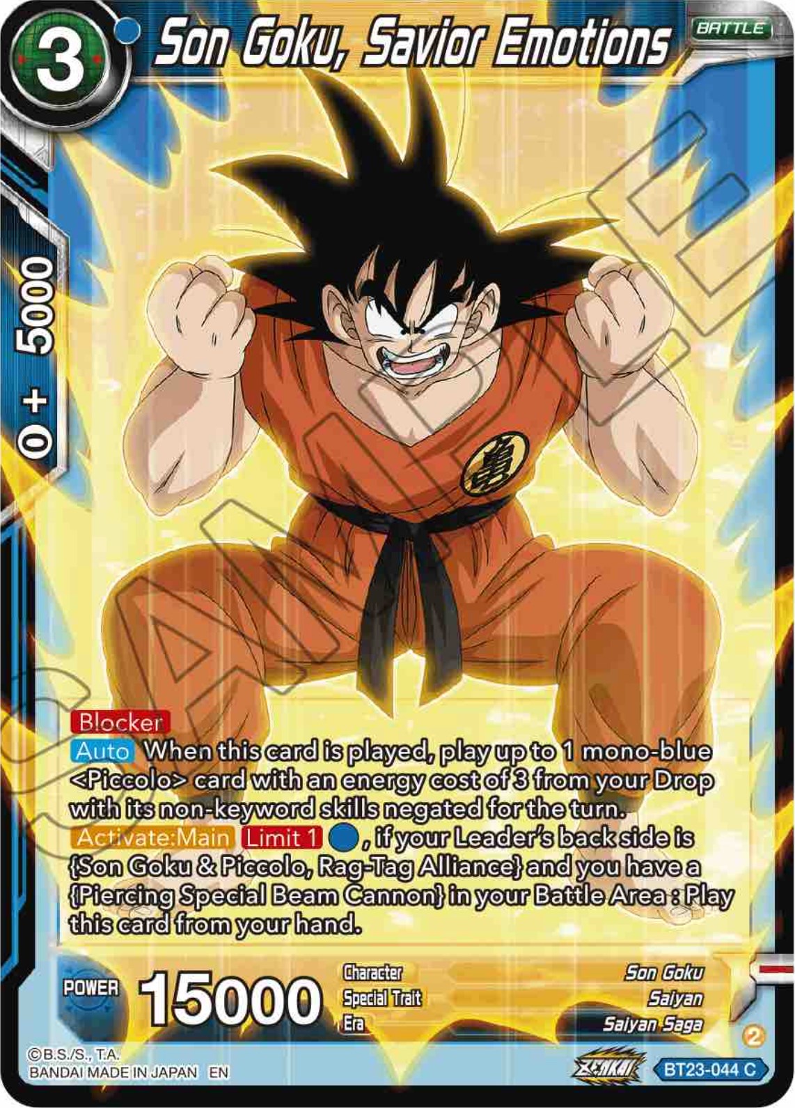 Son Goku, Savior Emotions (BT23-044) [Perfect Combination] | Black Swamp Games