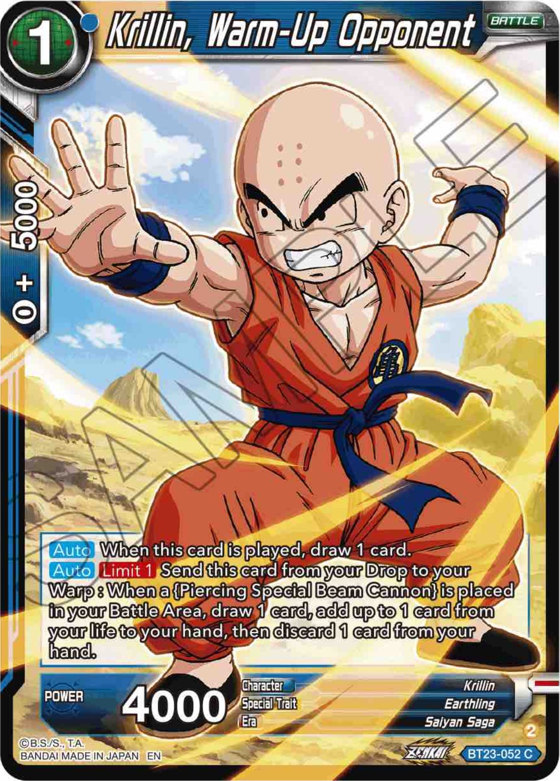 Krillin, Warm-Up Opponent (BT23-052) [Perfect Combination] | Black Swamp Games