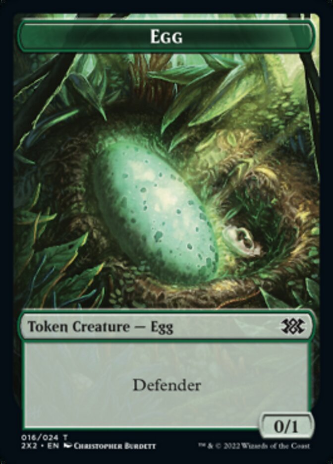 Egg // Soldier Double-sided Token [Double Masters 2022 Tokens] | Black Swamp Games