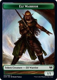 Elf Warrior // Emblem - Tibalt, Cosmic Impostor Double-sided Token [Kaldheim Tokens] | Black Swamp Games