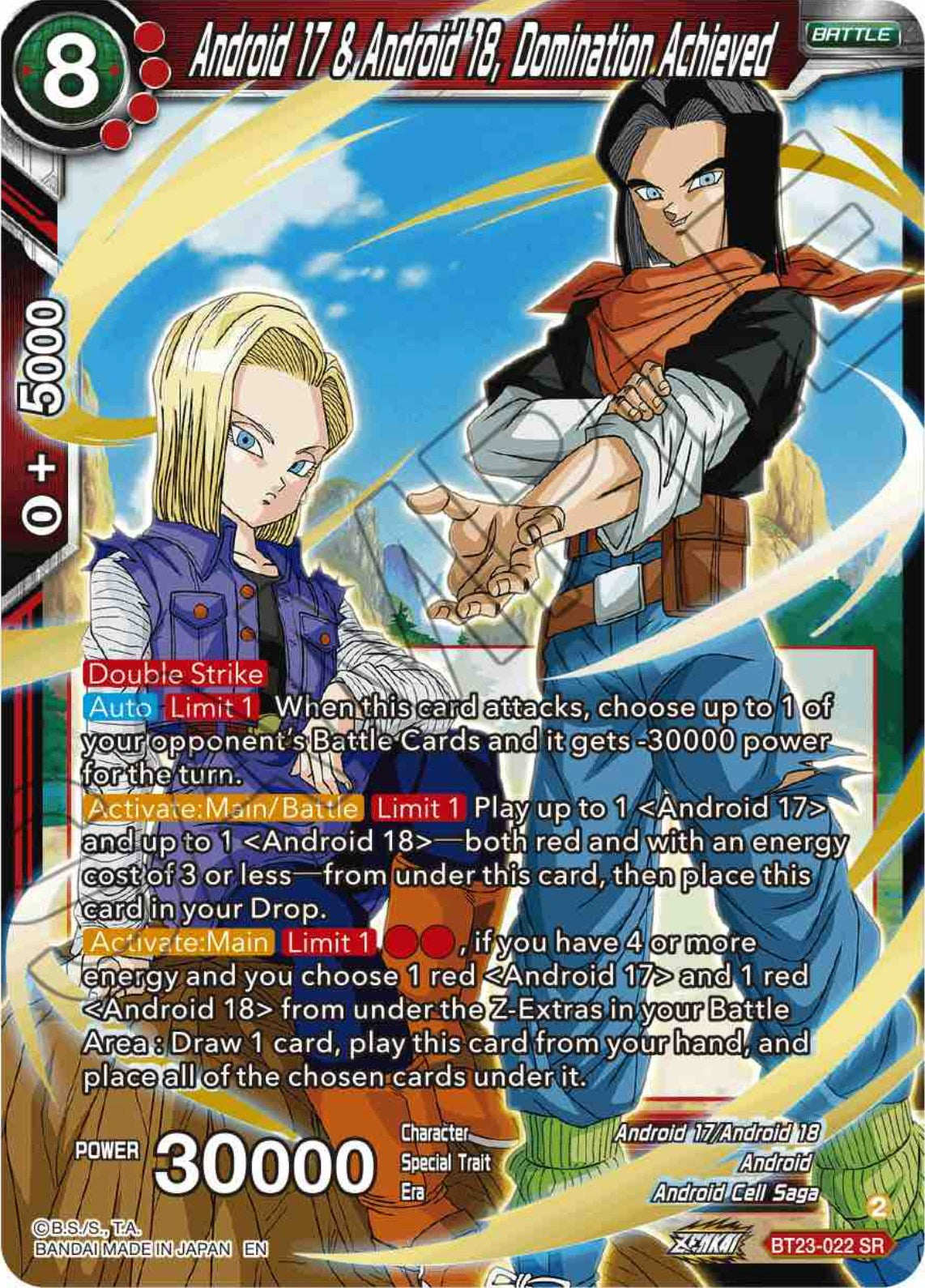Android 17 & Android 18, Domination Achieved (BT23-022) [Perfect Combination] | Black Swamp Games