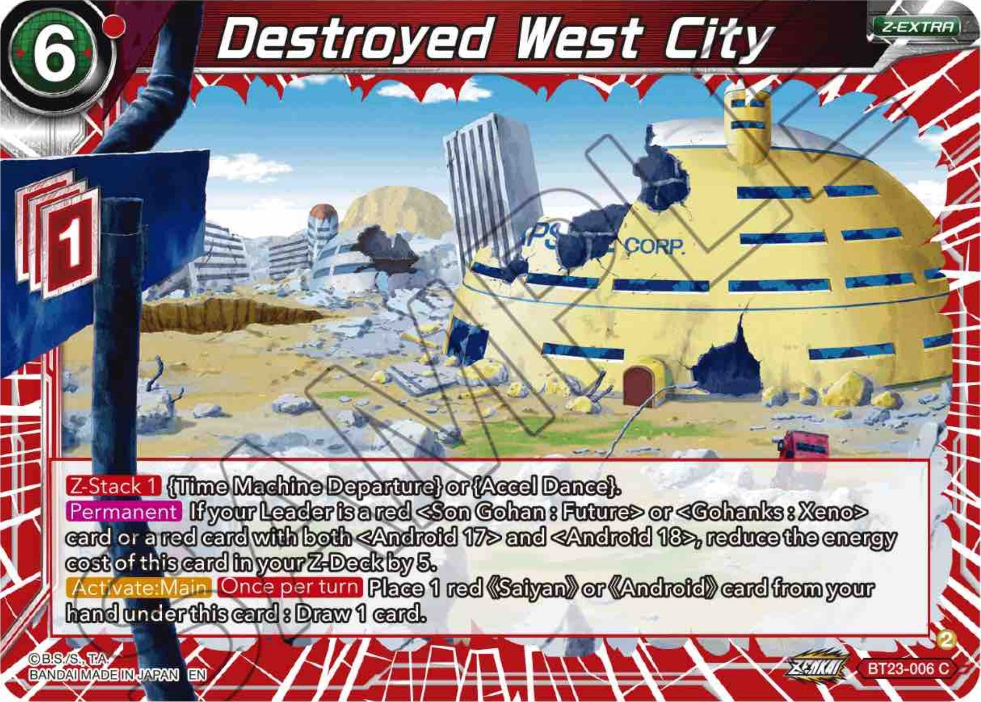 Destroyed West City (BT23-006) [Perfect Combination] | Black Swamp Games