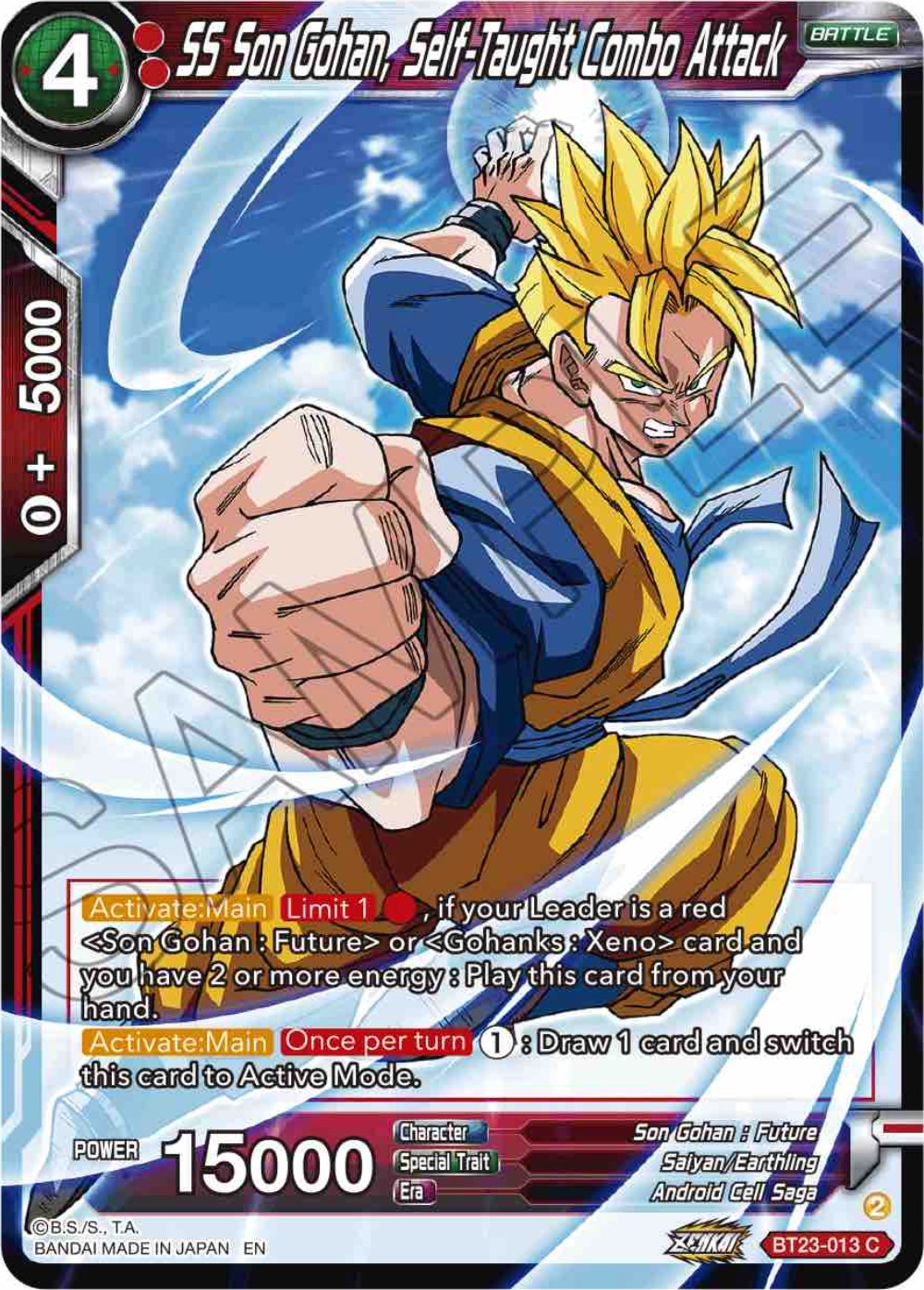 SS Son Gohan, Self-Taught Combo Attack (BT23-013) [Perfect Combination] | Black Swamp Games