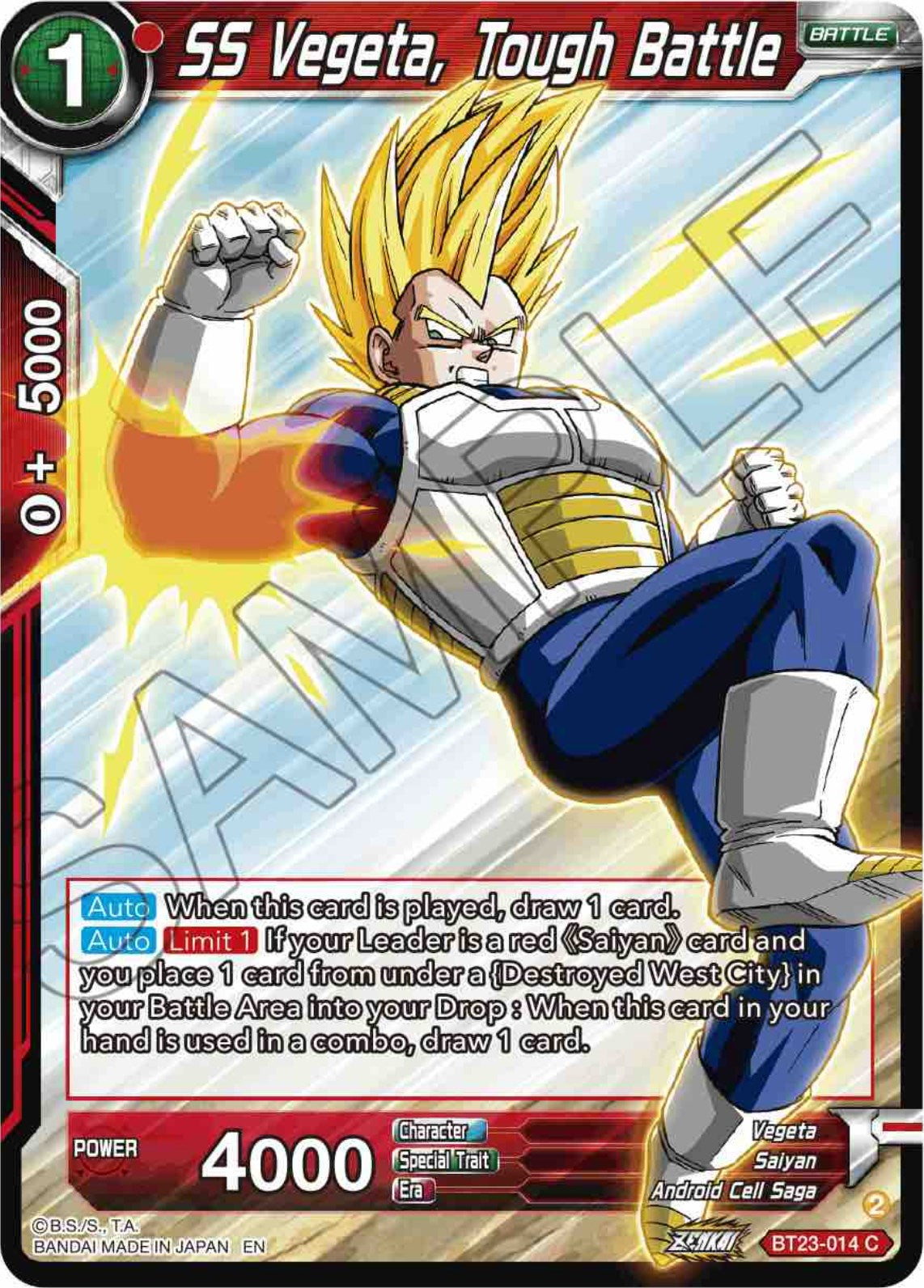 SS Vegeta, Tough Battle (BT23-014) [Perfect Combination] | Black Swamp Games