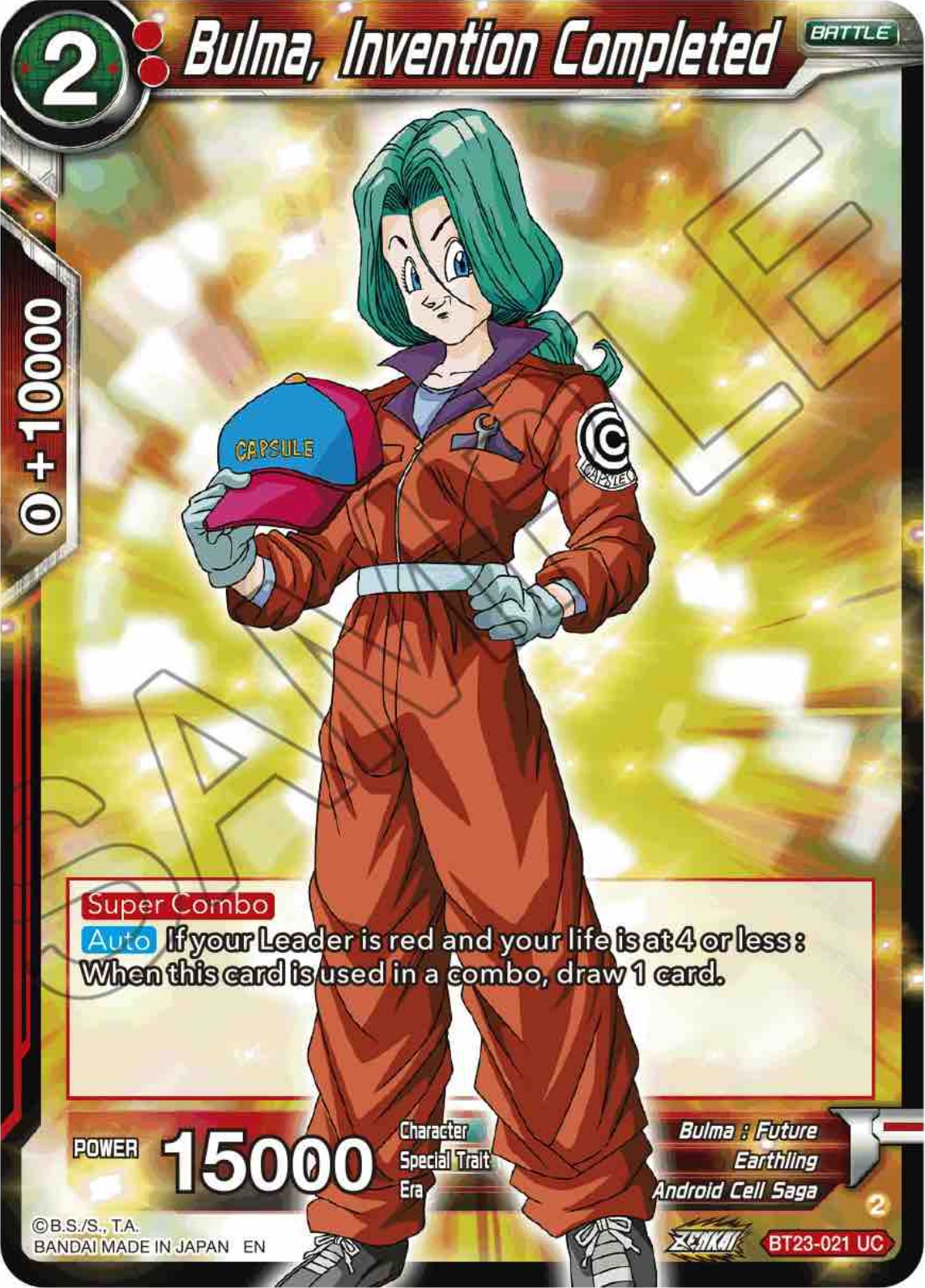 Bulma, Invention Completed (BT23-021) [Perfect Combination] | Black Swamp Games