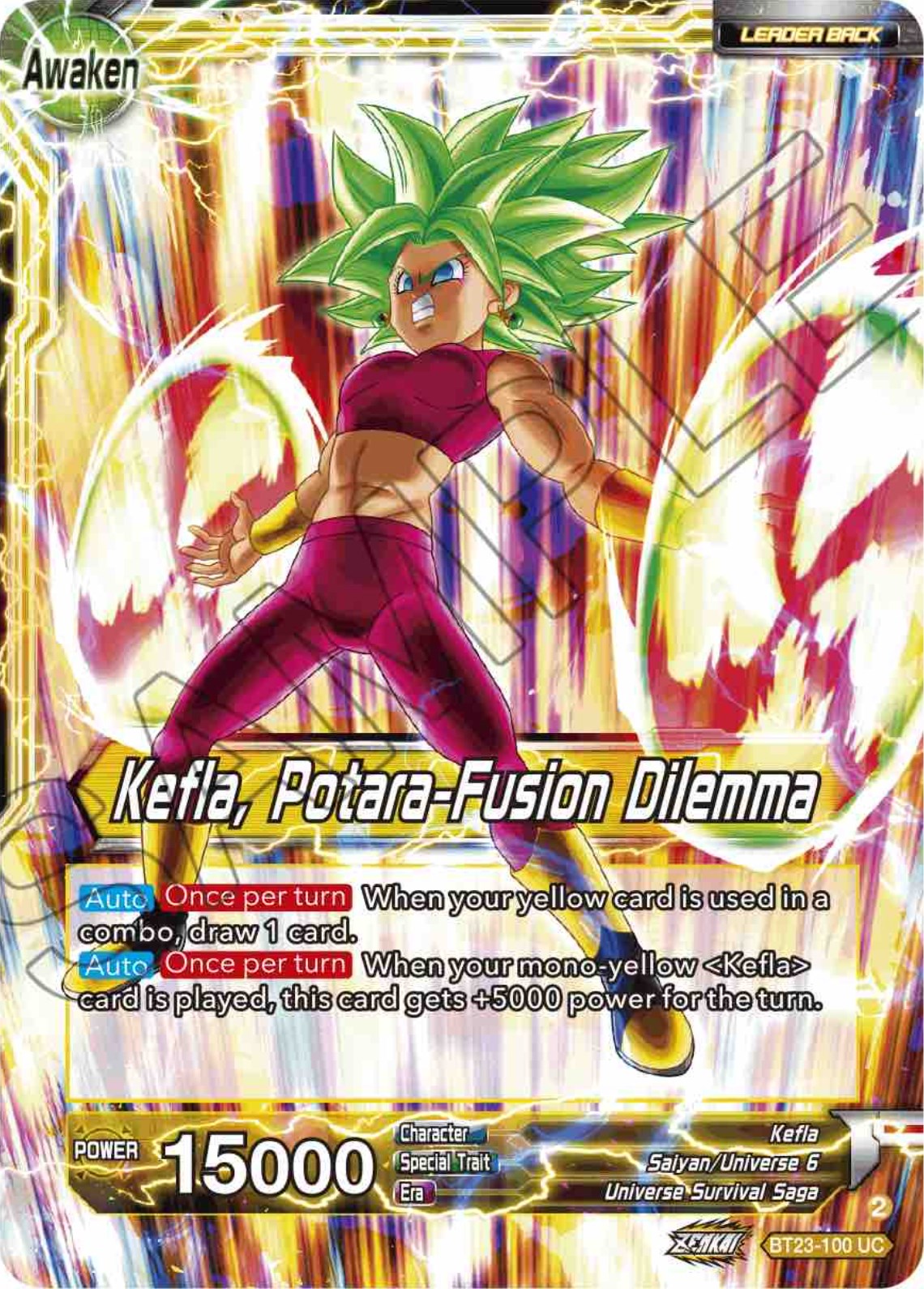 Kale & Caulifla // Kefla, Potara-Fusion Dilemma (BT23-100) [Perfect Co – Black Swamp Games