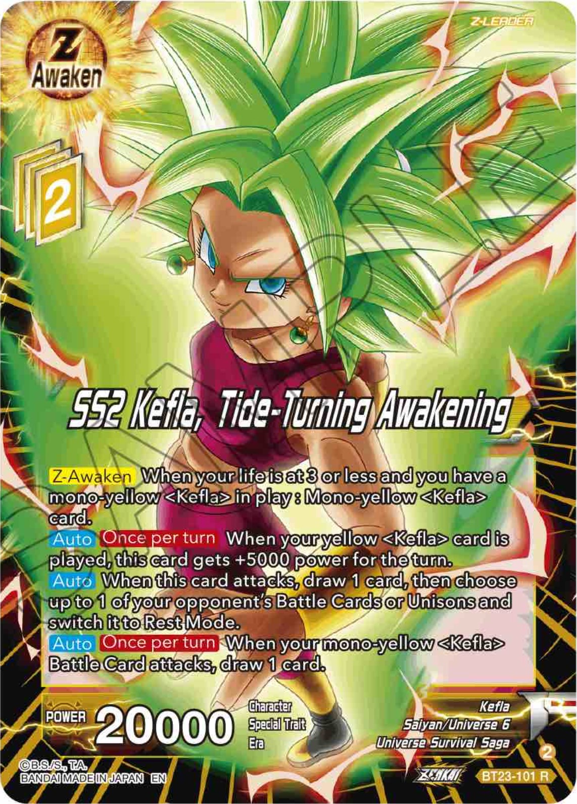 SS2 Kefla, Tide-Turning Awakening (BT23-101) [Perfect Combination] | Black Swamp Games