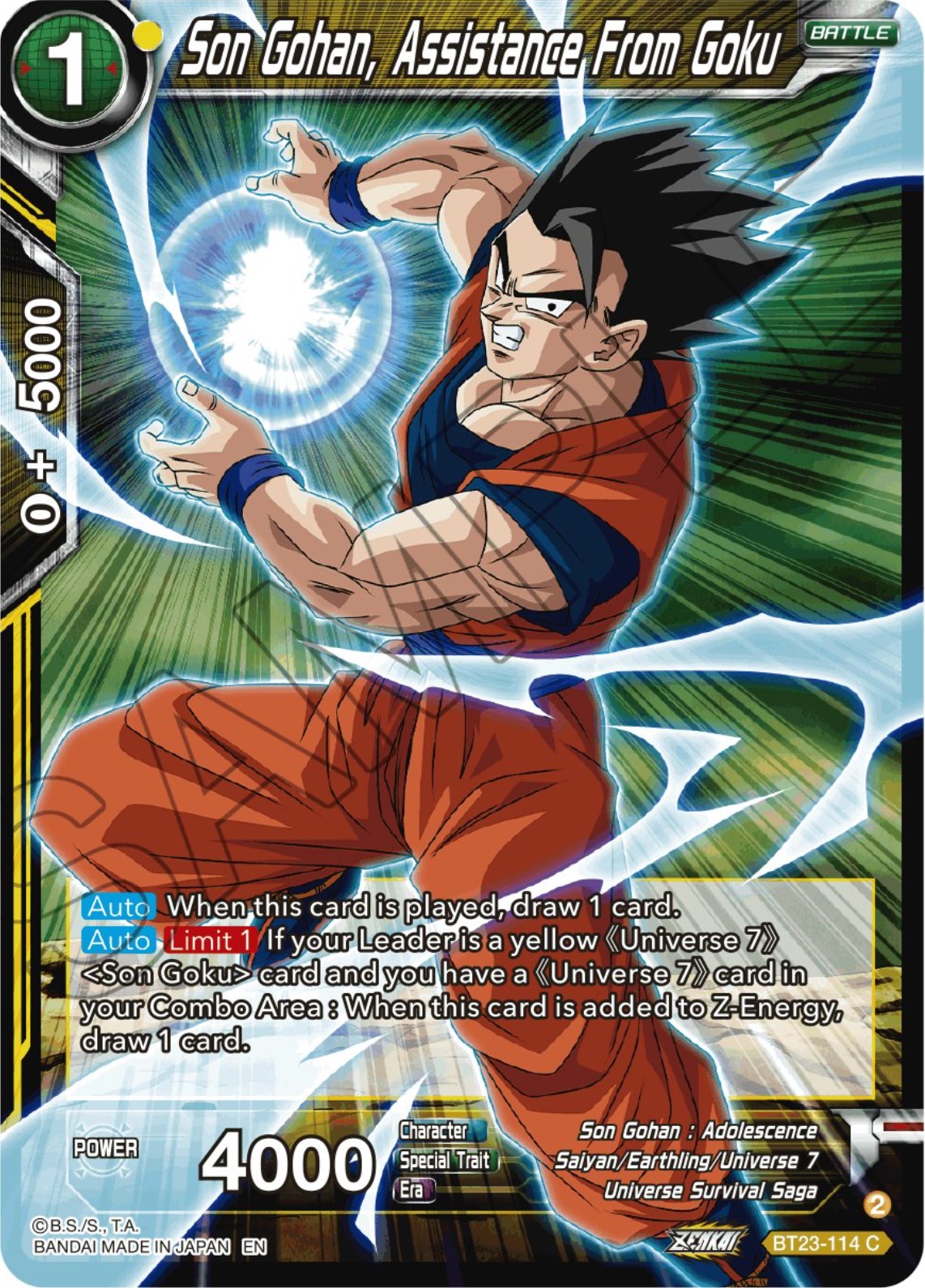 Son Gohan, Assistance From Goku (BT23-114) [Perfect Combination] | Black Swamp Games