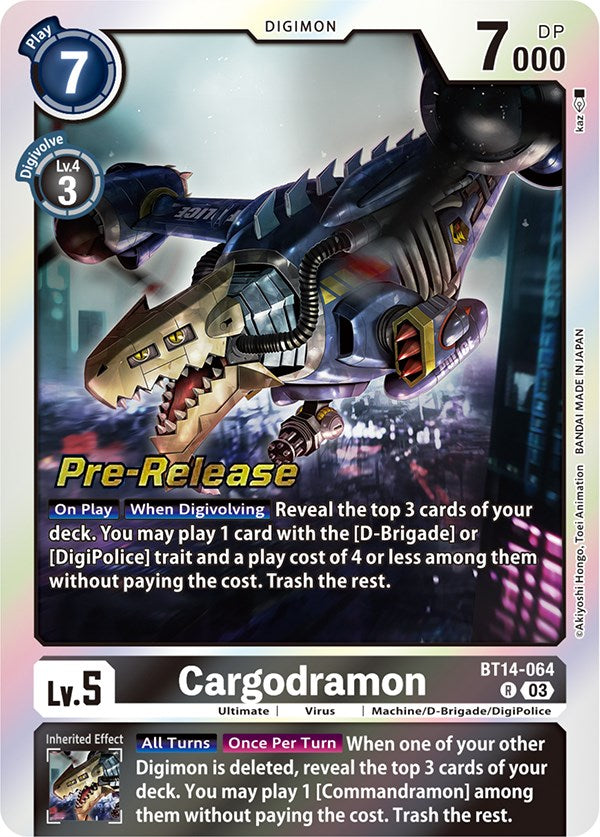 Cargodramon [BT14-064] [Blast Ace Pre-Release Cards] | Black Swamp Games