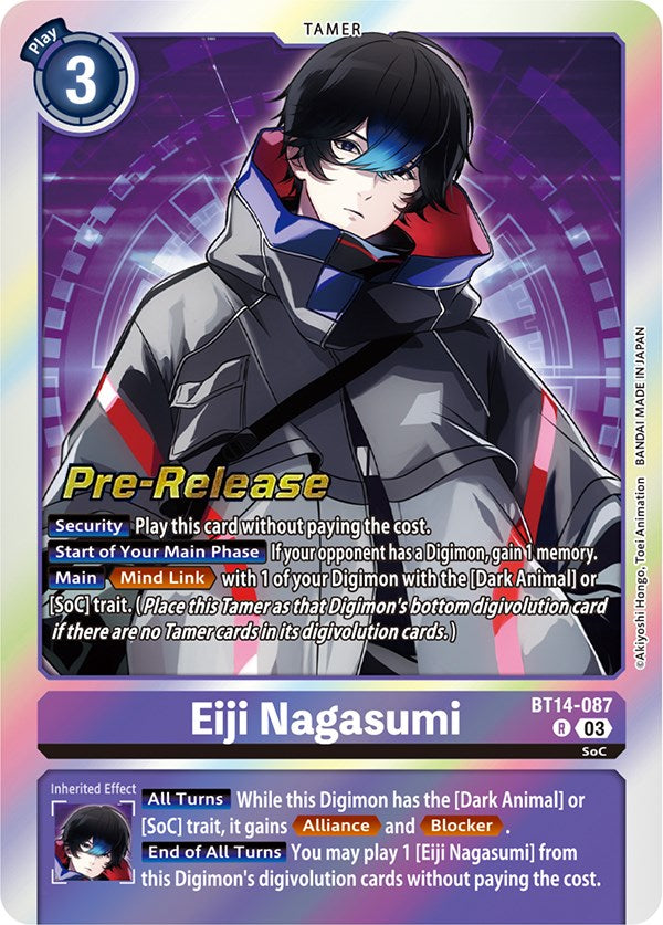 Eiji Nagasumi [BT14-087] [Blast Ace Pre-Release Cards] | Black Swamp Games