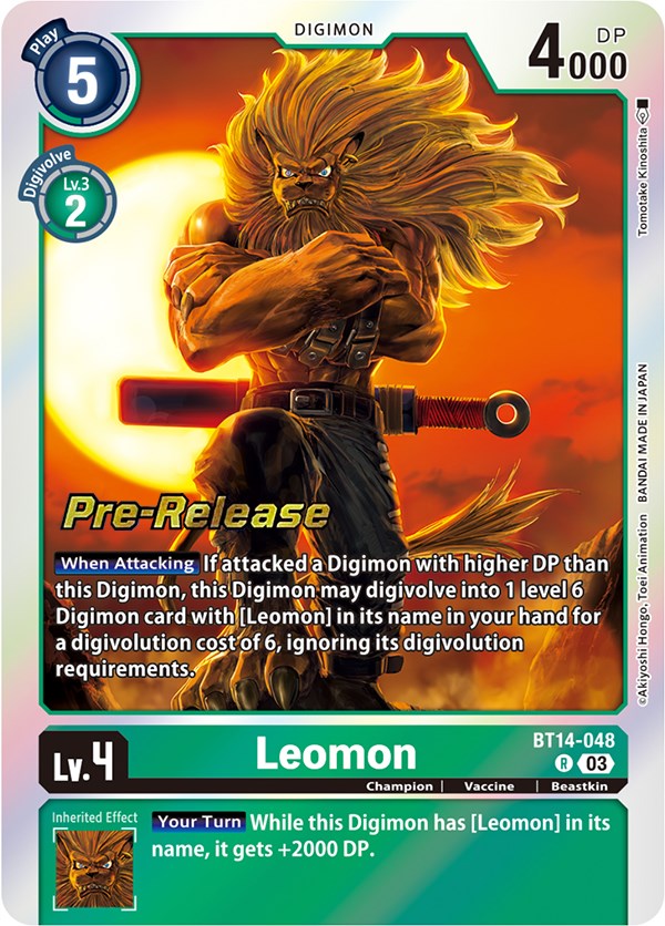 Leomon [BT14-048] [Blast Ace Pre-Release Cards] | Black Swamp Games