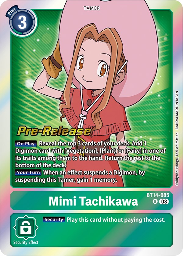 Mimi Tachikawa [BT14-085] [Blast Ace Pre-Release Cards] | Black Swamp Games