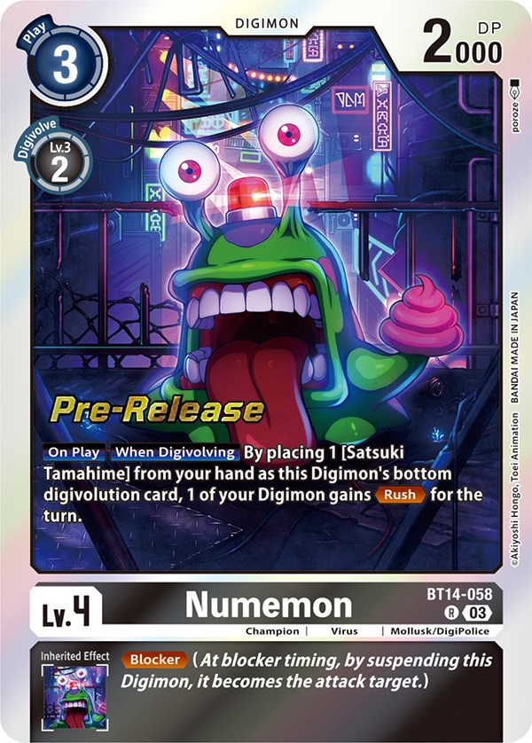 Numemon [BT14-058] [Blast Ace Pre-Release Cards] | Black Swamp Games