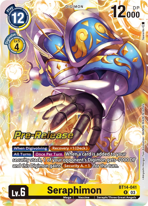 Seraphimon [BT14-041] [Blast Ace Pre-Release Cards] | Black Swamp Games