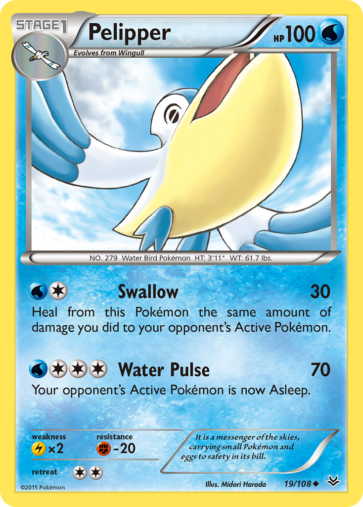 Pelipper (19/108) [XY: Roaring Skies] | Black Swamp Games