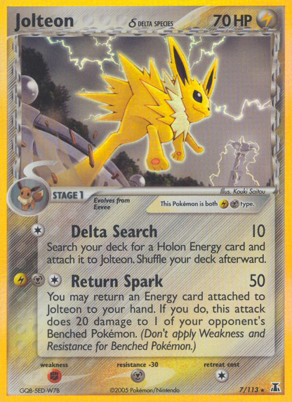 Jolteon (7/113) (Delta Species) [EX: Delta Species] | Black Swamp Games