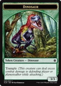 Dinosaur // Treasure (009) Double-sided Token [Ixalan Tokens] | Black Swamp Games