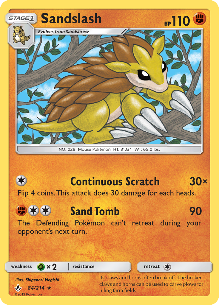 Sandslash (84/214) [Sun & Moon: Unbroken Bonds] | Black Swamp Games