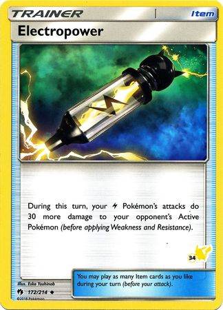 Electropower (172/214) (Pikachu Stamp #34) [Battle Academy 2020] | Black Swamp Games