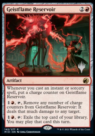 Geistflame Reservoir (Promo Pack) [Innistrad: Midnight Hunt Promos] | Black Swamp Games