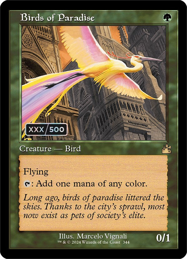 Birds of Paradise (Retro) (Serialized) [Ravnica Remastered] | Black Swamp Games