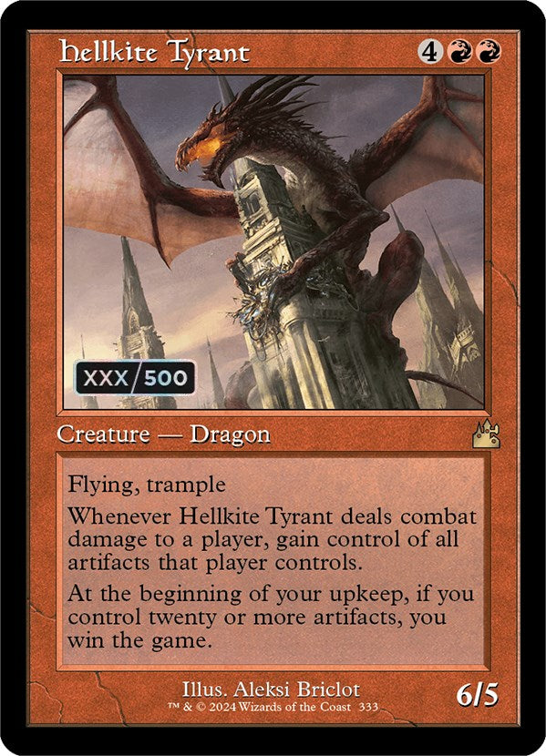 Hellkite Tyrant (Retro) (Serialized) [Ravnica Remastered] | Black Swamp Games