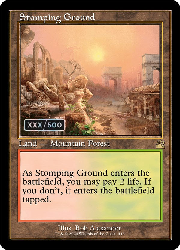 Stomping Ground (Retro) (Serialized) [Ravnica Remastered] | Black Swamp Games