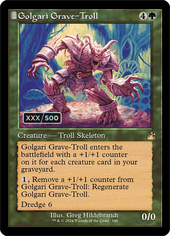 Golgari Grave-Troll (Retro) (Serialized) [Ravnica Remastered] | Black Swamp Games
