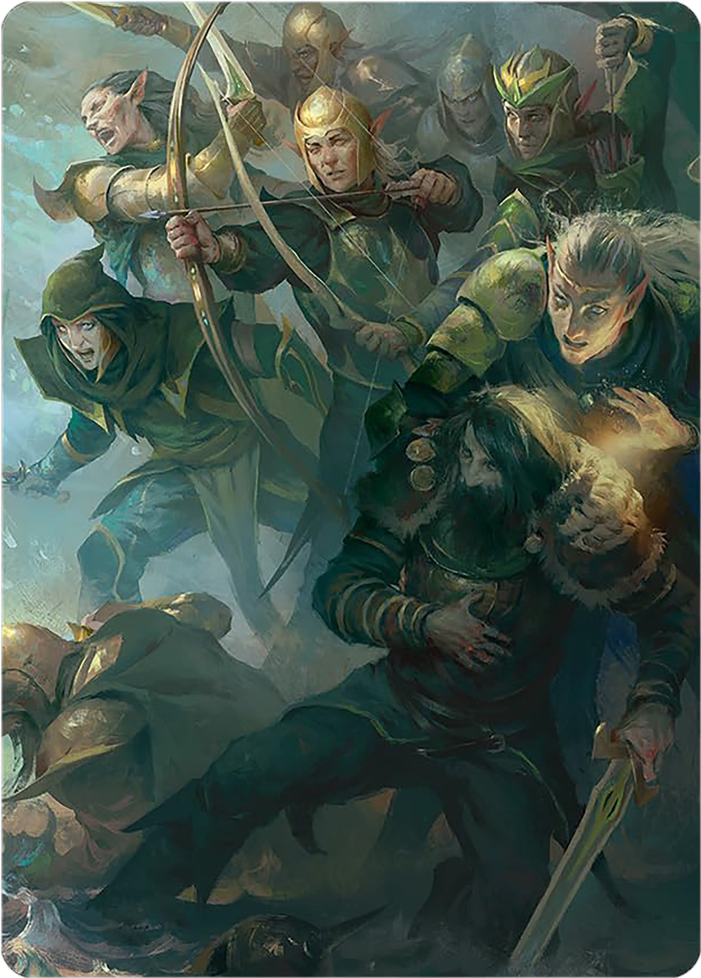 Galadhrim Brigade Art Card [The Lord of the Rings: Tales of Middle-earth Art Series] | Black Swamp Games