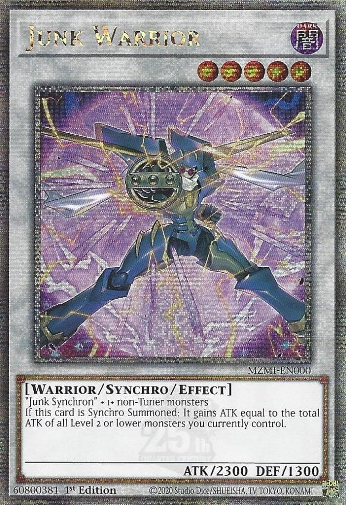 Junk Warrior (Quarter Century Secret Rare) [MZMI-EN000] Quarter Century Secret Rare | Black Swamp Games