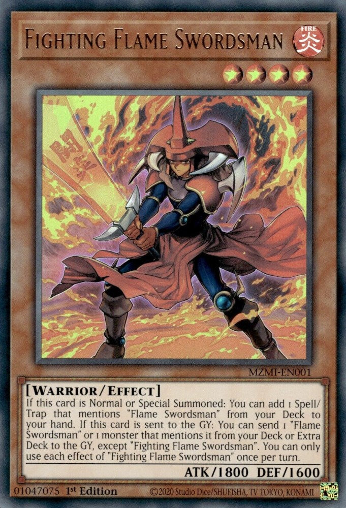 Fighting Flame Swordsman [MZMI-EN001] Ultra Rare | Black Swamp Games