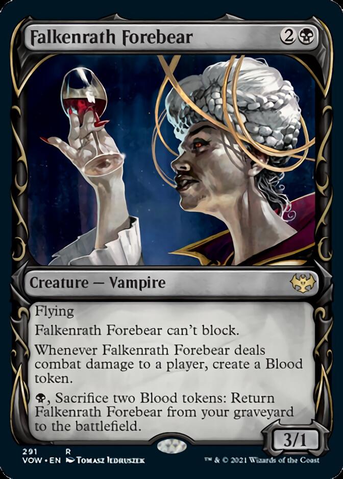 Falkenrath Forebear (Showcase Fang Frame) [Innistrad: Crimson Vow] | Black Swamp Games