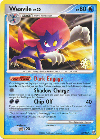 Weavile (40/132) [Countdown Calendar Promos] | Black Swamp Games