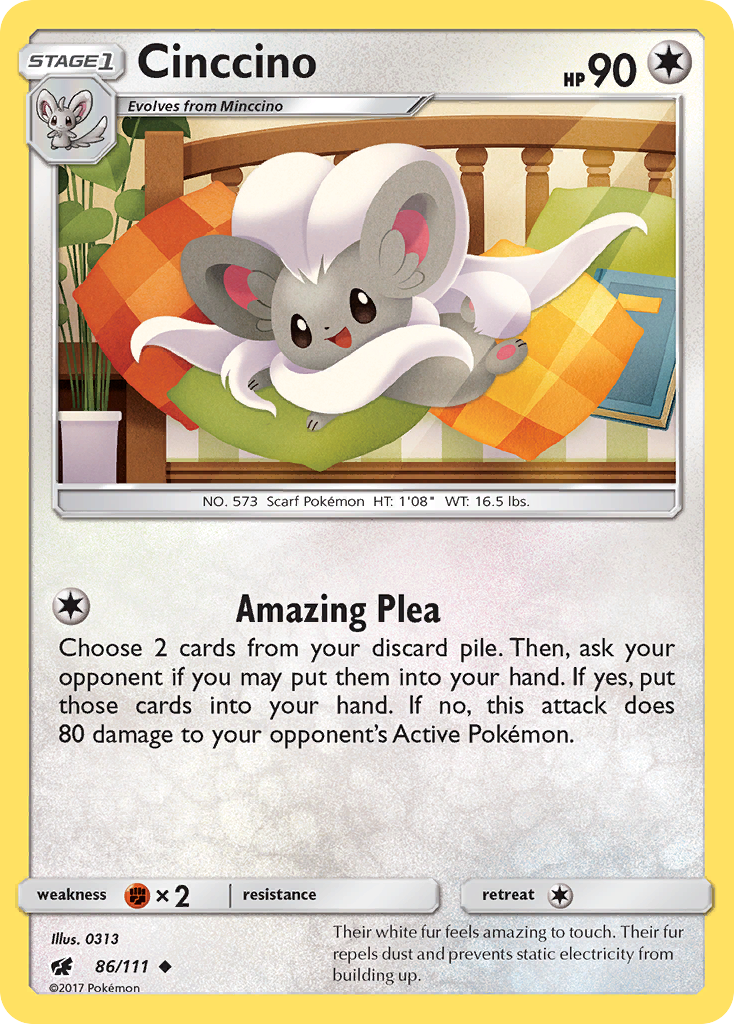 Cinccino (86/111) [Sun & Moon: Crimson Invasion] | Black Swamp Games