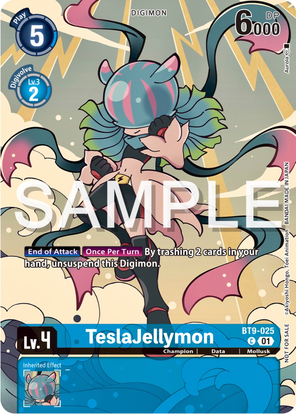 TeslaJellymon [BT9-025] (Digimon Illustration Competition Pack 2023) [X Record Promos] | Black Swamp Games