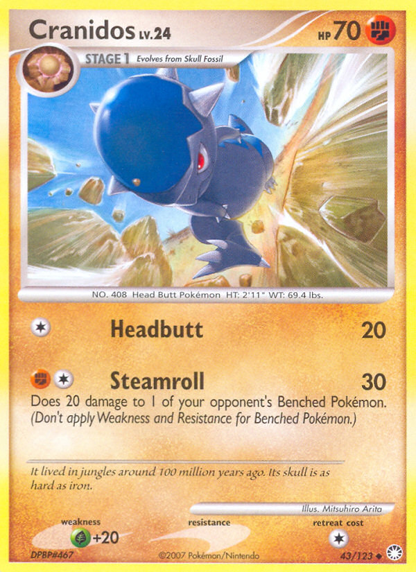 Cranidos (43/123) [Diamond & Pearl: Mysterious Treasures] | Black Swamp Games