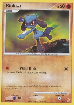 Riolu (6/61) [Diamond & Pearl: Trainer Kit - Lucario] | Black Swamp Games