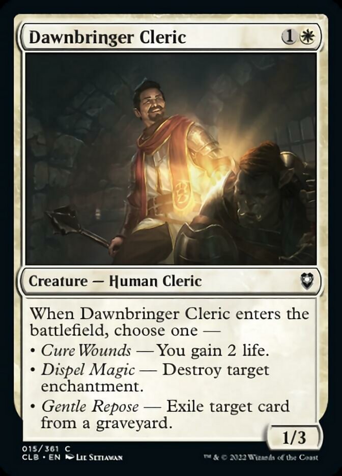 Dawnbringer Cleric [Commander Legends: Battle for Baldur's Gate] | Black Swamp Games