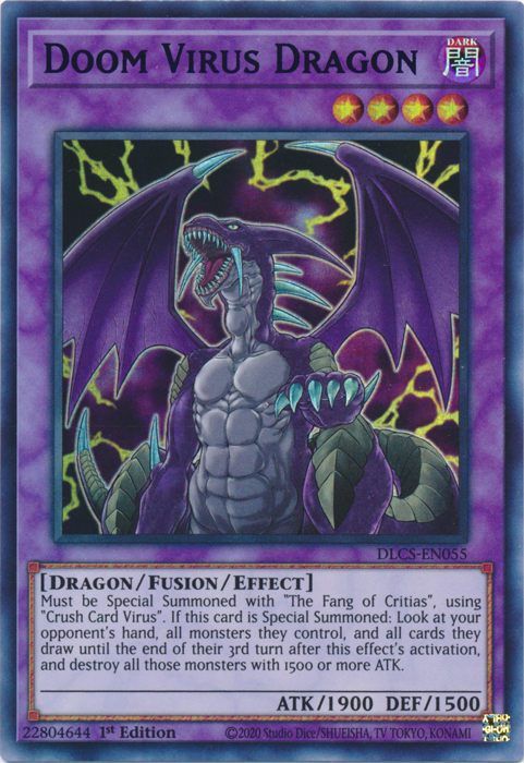 Doom Virus Dragon (Purple) [DLCS-EN055] Ultra Rare | Black Swamp Games