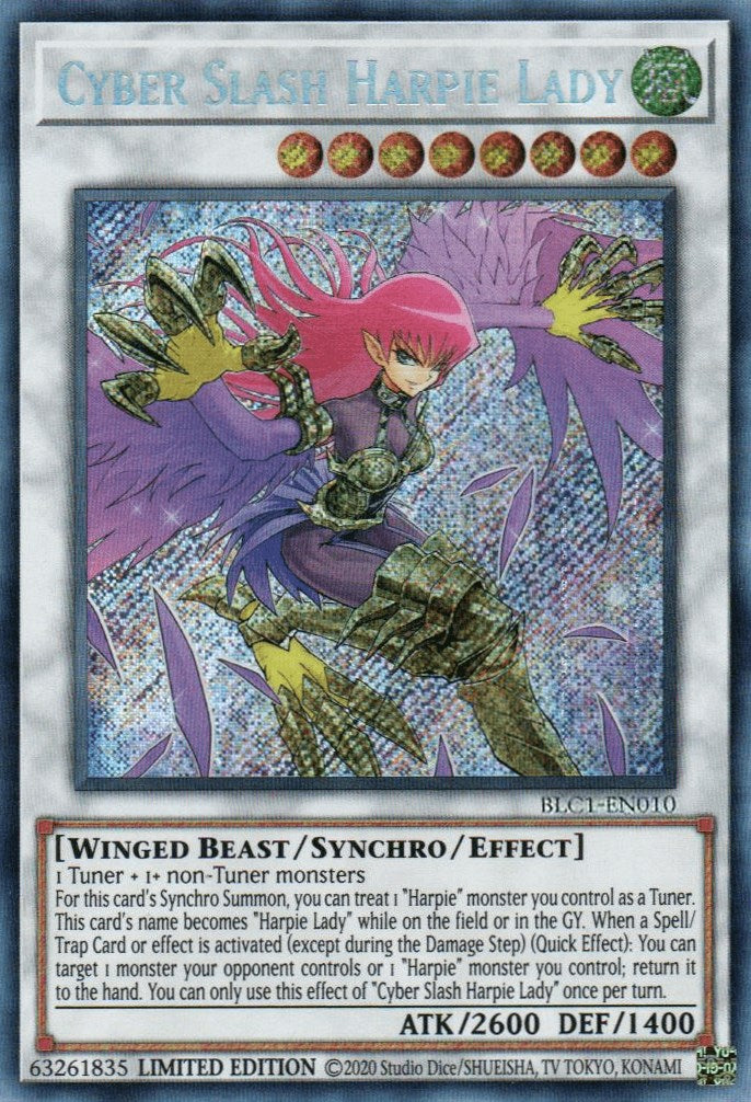 Cyber Slash Harpie Lady [BLC1-EN010] Secret Rare | Black Swamp Games