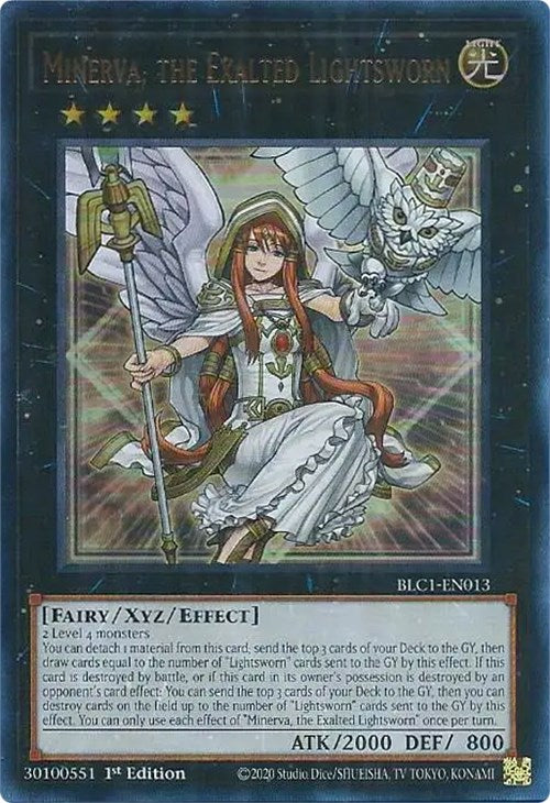 Minerva, the Exalted Lightsworn [BLC1-EN013] Ultra Rare | Black Swamp Games