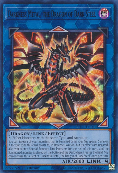 Darkness Metal, the Dragon of Dark Steel [BLC1-EN044] Ultra Rare | Black Swamp Games