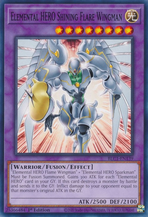 Elemental HERO Shining Flare Wingman [BLC1-EN139] Common | Black Swamp Games