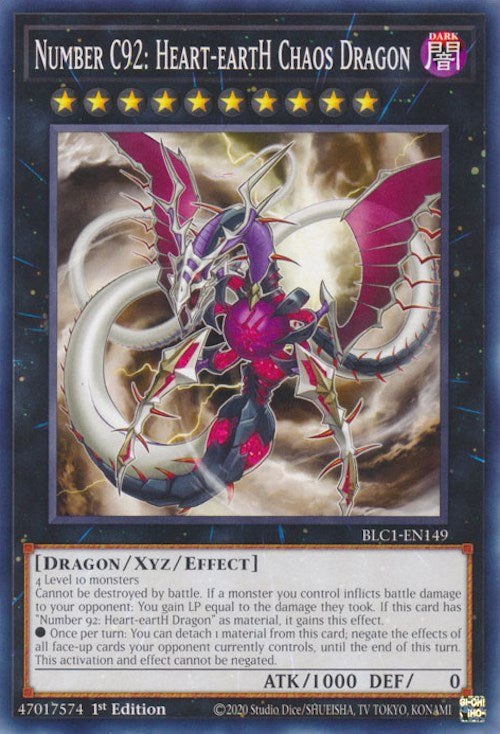 Number C92: Heart-eartH Chaos Dragon [BLC1-EN149] Common | Black Swamp Games