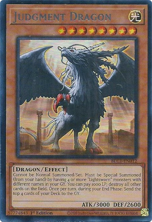 Judgment Dragon (Silver) [BLC1-EN012] Ultra Rare | Black Swamp Games