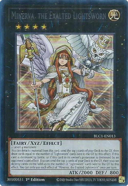 Minerva, the Exalted Lightsworn (Silver) [BLC1-EN013] Ultra Rare | Black Swamp Games