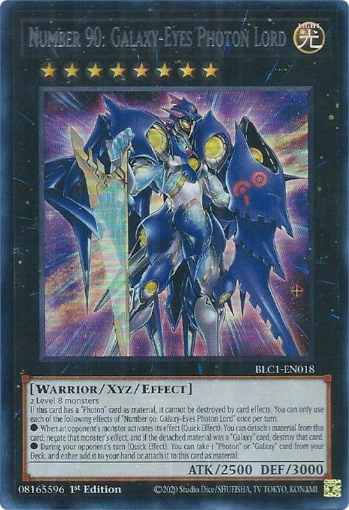 Number 90: Galaxy-Eyes Photon Lord (Silver) [BLC1-EN018] Ultra Rare | Black Swamp Games